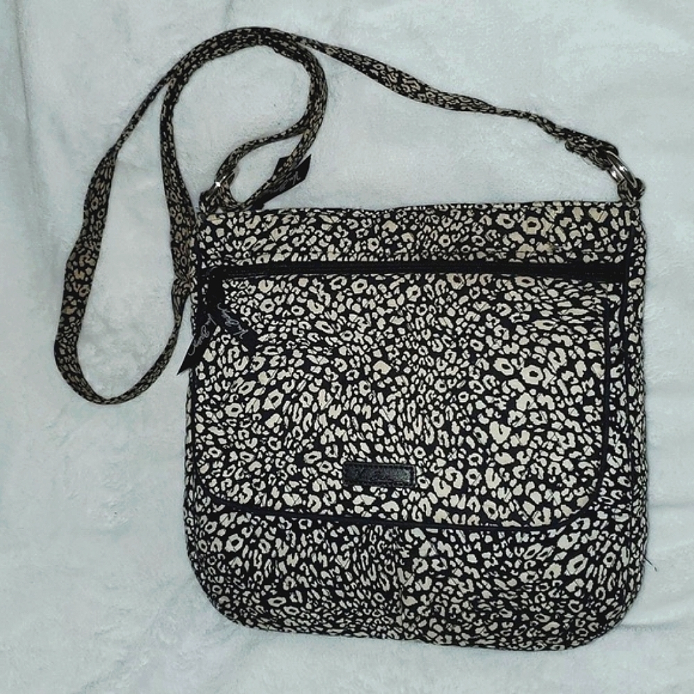 Vera Bradley Double Zip Mailbag Crossbody Retired Print Camo Cat
